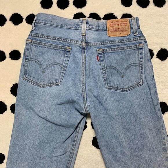 Vintage Y2K 90s Levi's 516 Slim Fit Faded Light Wash Denim Straight Leg Jeans - Picture 5 of 13